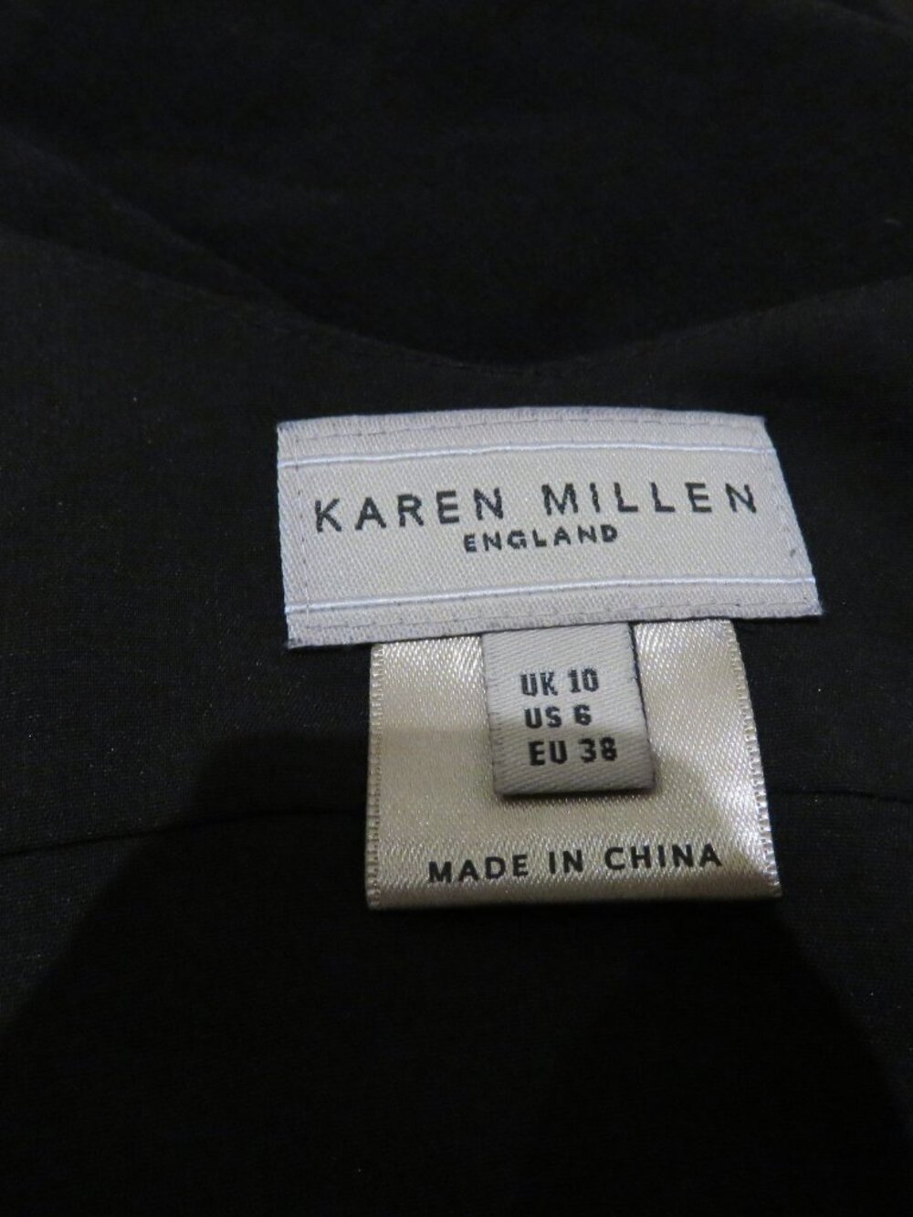 KAREN MILLEN 100% Silk Beaded Ruffle Chiffon Dress US 6 Whimsigoth Dark Romantic - Picture 16 of 16